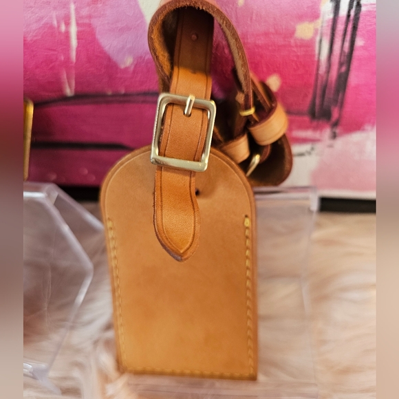 Louis Vuitton Set Vachetta Vintage Luggage Tag & Handle Strap X 2✨ - Picture 6 of 16